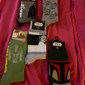 Star Wars Men's Casual Socks - Green, Gray, Black, Red